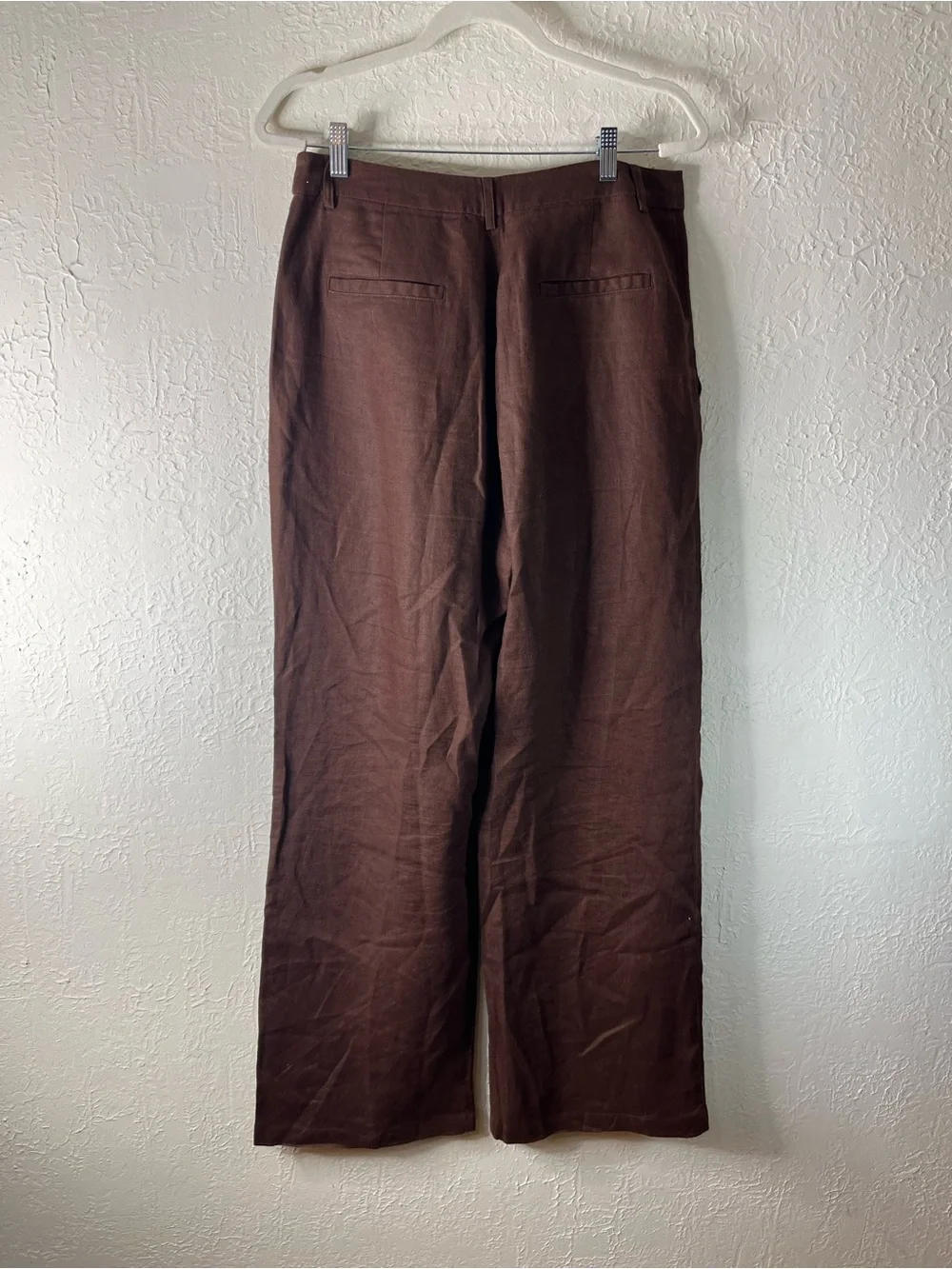 Reformation Vesta 100% Linen Pants in Brown